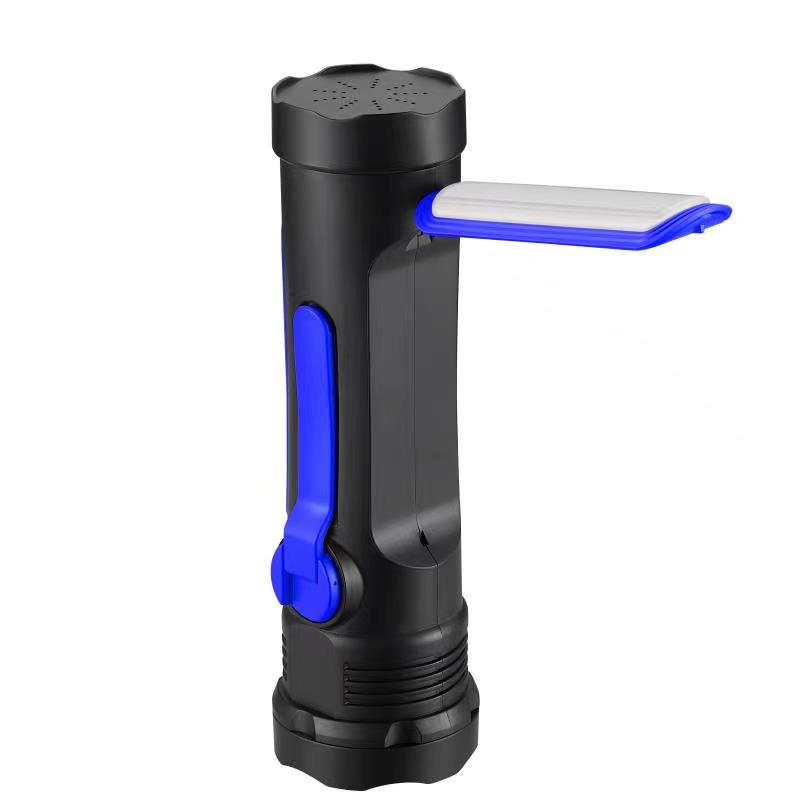 Emergency Flashlight with AM/FM/Weather Radio, Manual Crank, Solar Recharge, Desk Light, SOS, Audio Alarm