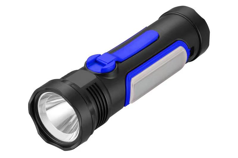 Emergency Flashlight with AM/FM/Weather Radio, Manual Crank, Solar Recharge, Desk Light, SOS, Audio Alarm