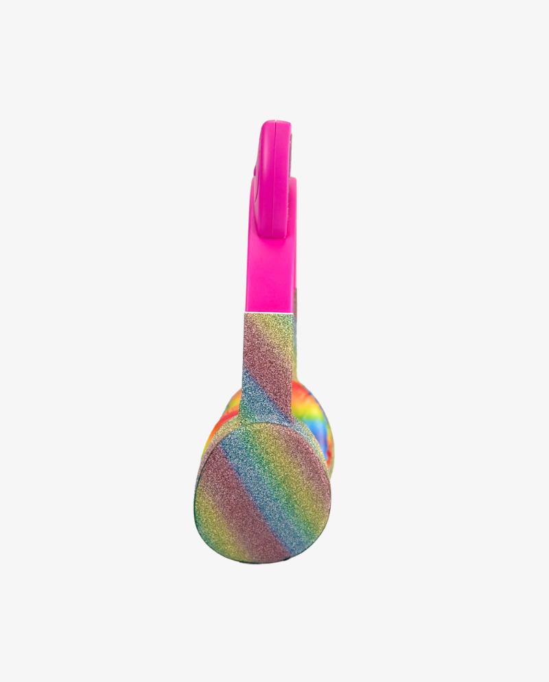 Stereo Bluetooth Kiddy Rainbow Headphones w LED Light up Cat Ears