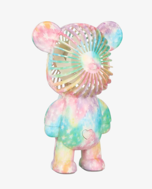 Portable Mini Bear Fan - Tie Dye