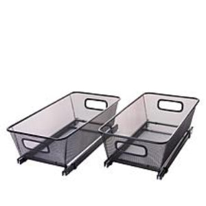 Origami Under-Cabinet Drawer with Basket Storage and Organizer Set of 2
