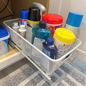 Origami Under-Cabinet Drawer with Basket Storage and Organizer Set of 2