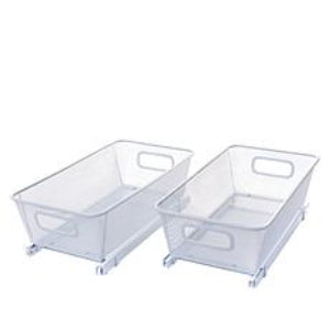 Origami Under-Cabinet Drawer with Basket Storage and Organizer Set of 2