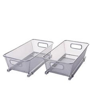 Origami Under-Cabinet Drawer with Basket Storage and Organizer Set of 2