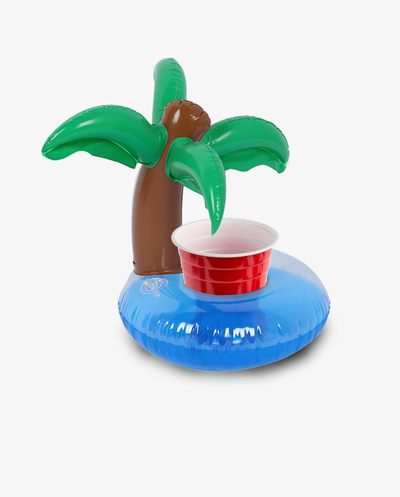 Aqua Jams Palm  Tree Bluetooth Inflatable Floating Speaker & Cup Holder