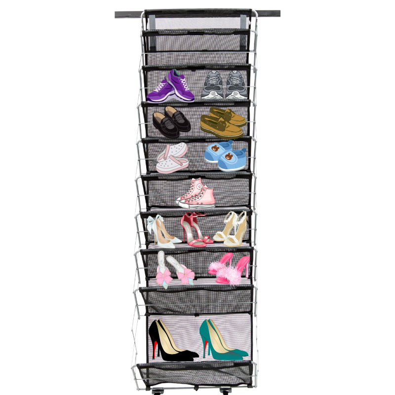 Origami 10-Tier Heavy Duty Over the Door Organizer Rack - Closet Kitchen Pantry, Bathroom, Closet