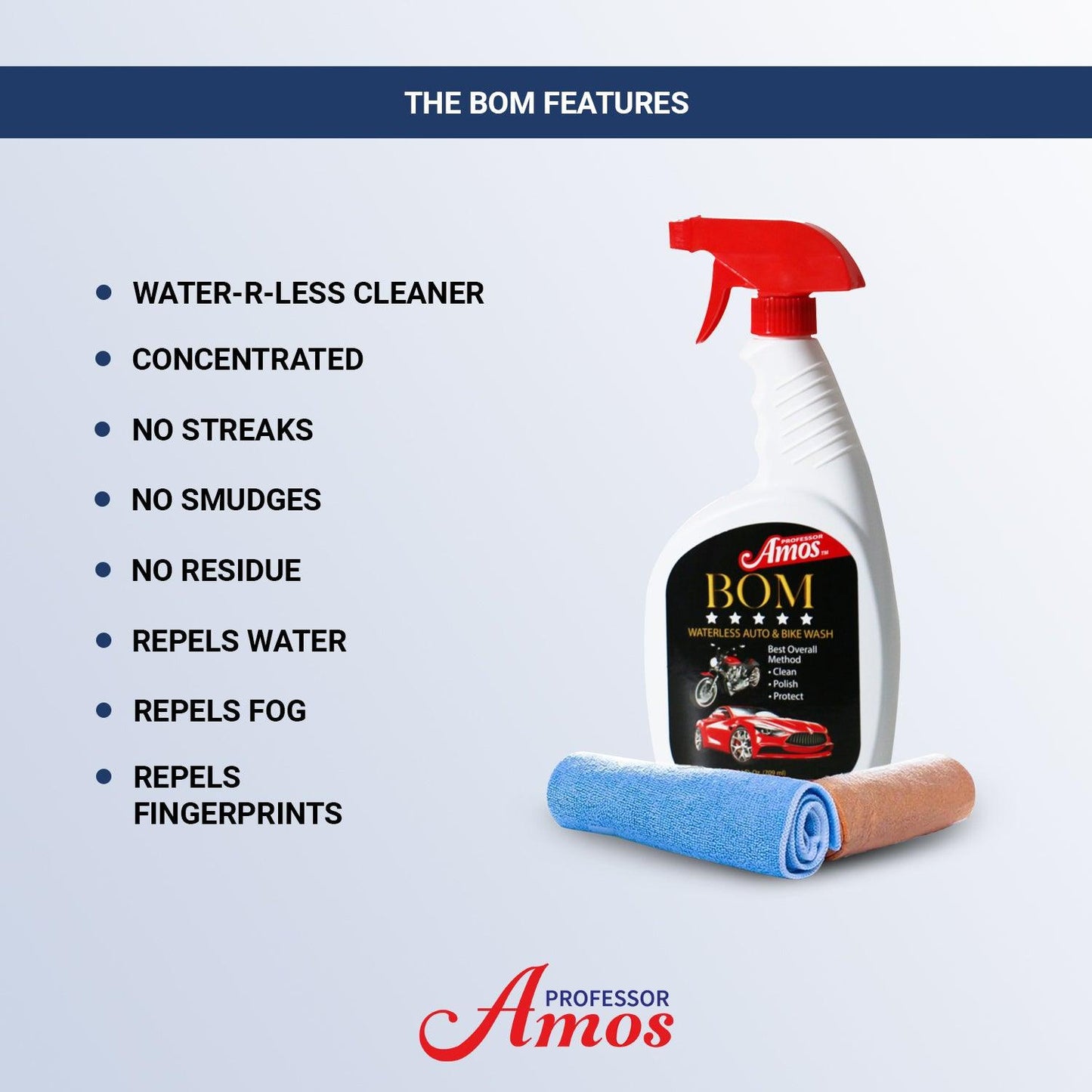 The B.O.M ™ (Best Overall Method) | Clean, Polish, Protect & Enhance All In One Kit - Professor Amos USA