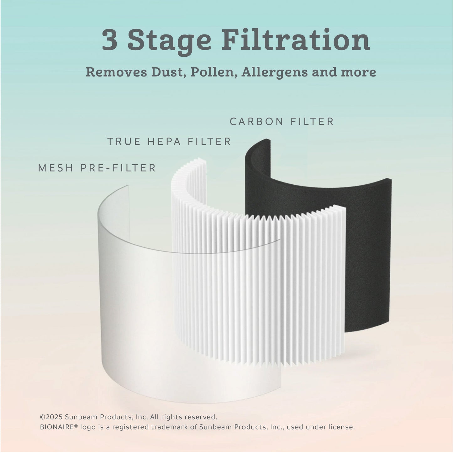 Bionaire True HEPA 360 Replacement Filter for Desktop, Mini and Sense Air Purifier, 6-12 Month Life, 1 Count