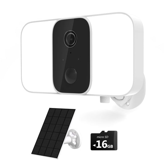 Z-Edge Floodlight Security Camera with Solar Panel