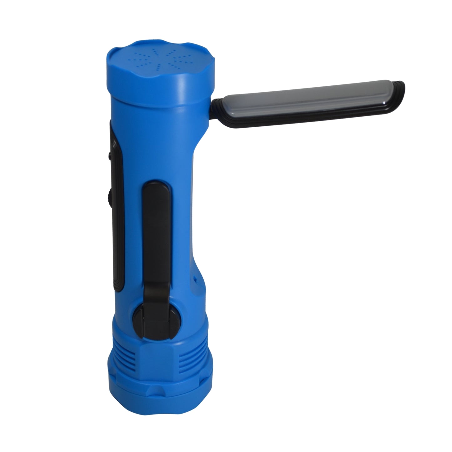 Emergency Flashlight with AM/FM/Weather Radio, Manual Crank, Solar Recharge, Desk Light, SOS, Audio Alarm