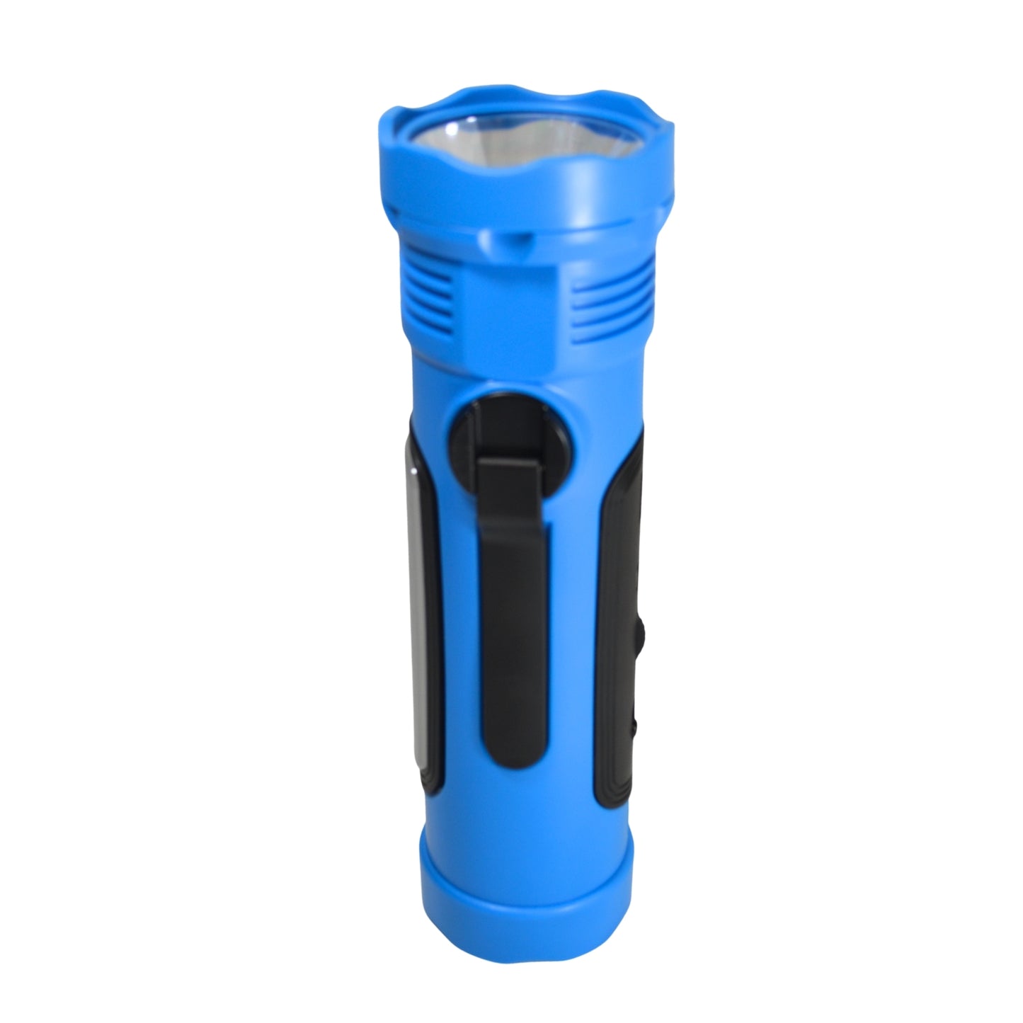Emergency Flashlight with AM/FM/Weather Radio, Manual Crank, Solar Recharge, Desk Light, SOS, Audio Alarm