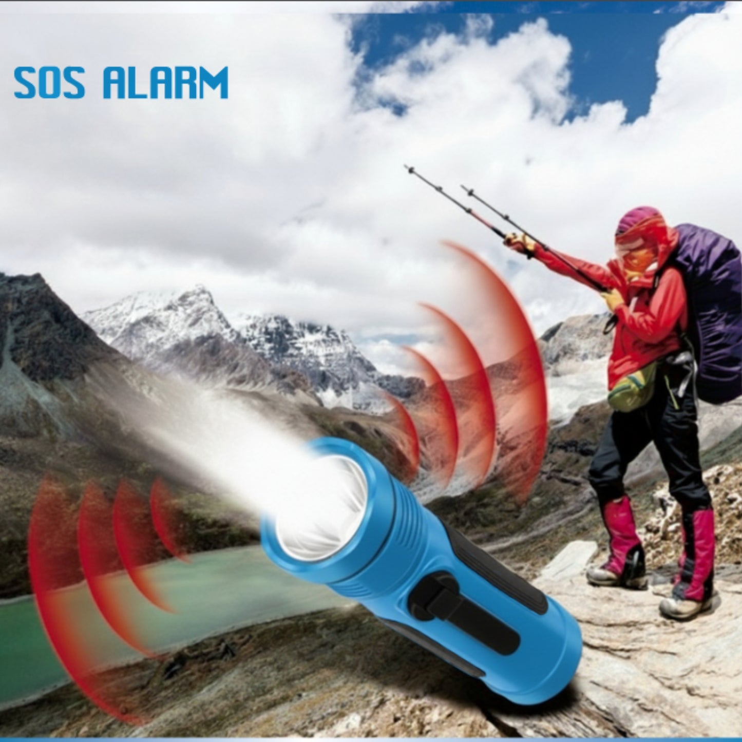 Emergency Flashlight with AM/FM/Weather Radio, Manual Crank, Solar Recharge, Desk Light, SOS, Audio Alarm