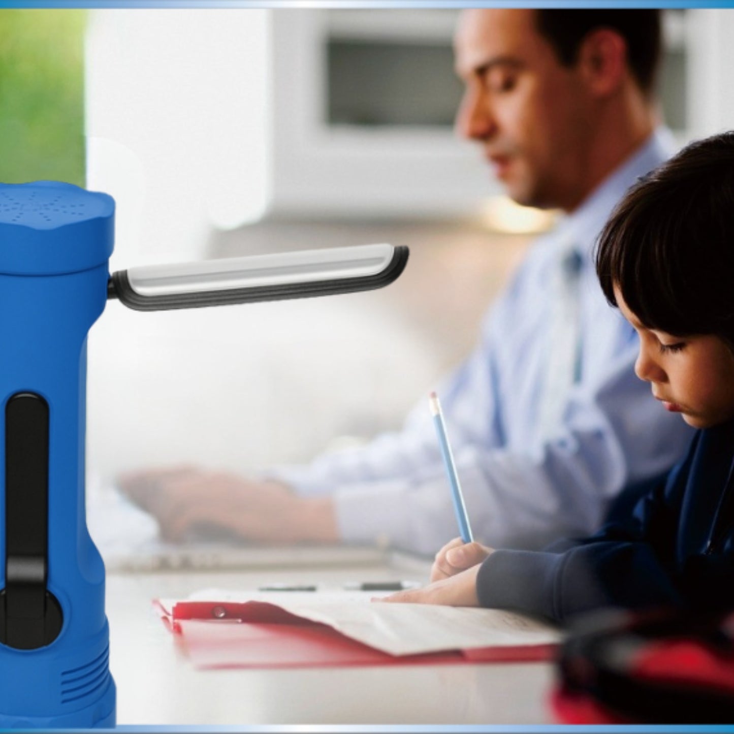 Emergency Flashlight with AM/FM/Weather Radio, Manual Crank, Solar Recharge, Desk Light, SOS, Audio Alarm