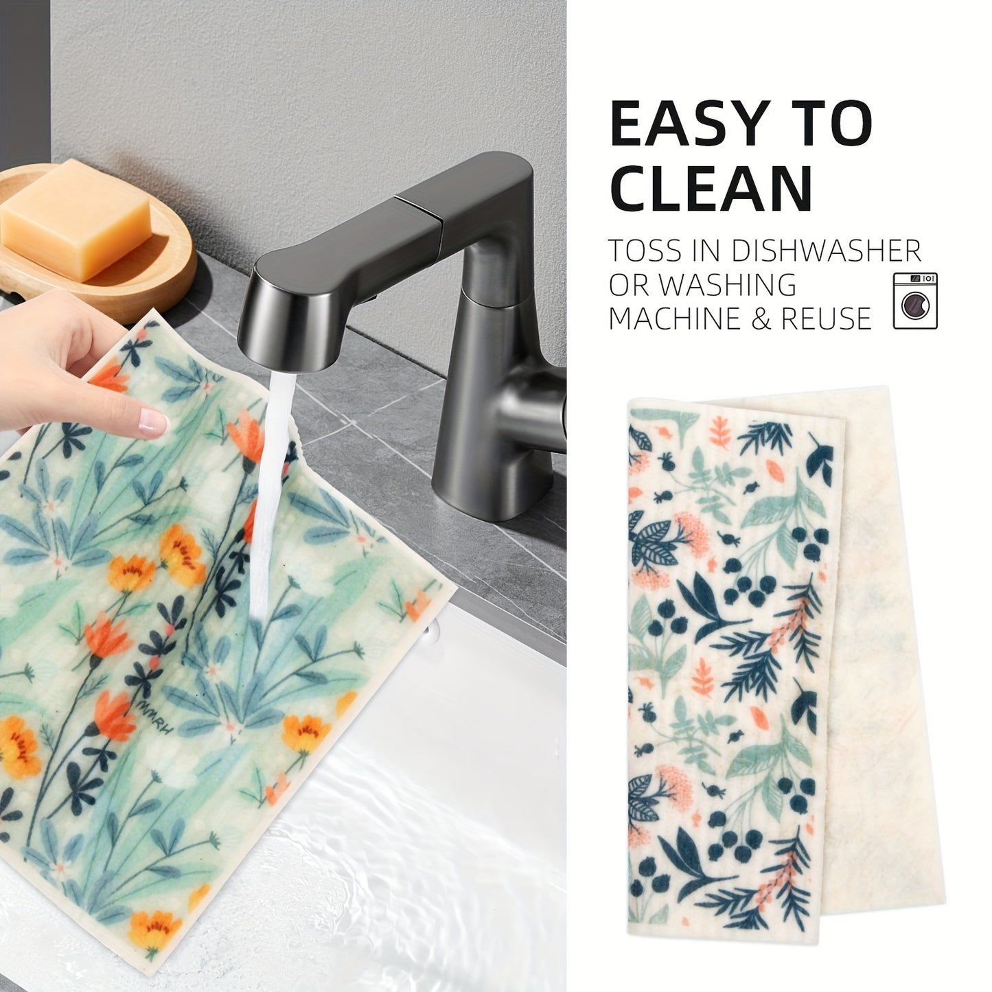 Aristo Mats Goods Swedish Towels Multi 6-Pack - Eco-Friendly Craftsmanship / Reusable & Compostable