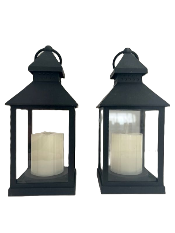 Decorative Lanterns - Set of 2 - Perfect for patios, mantels, holiday décor, or gifting year-round!