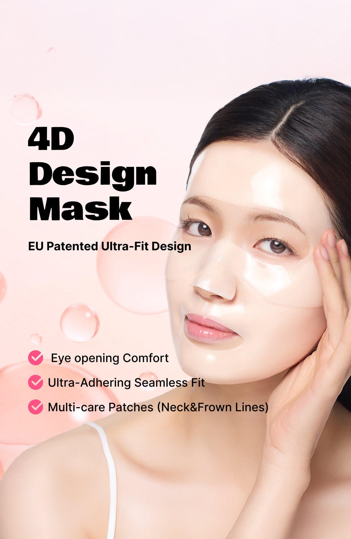 LALARECIPE Collagen Melting Gel Mask, 4D Fit, improves elasticity, smoothness for fine lines and skin texture, boosts firmness. 4 Masks Included.