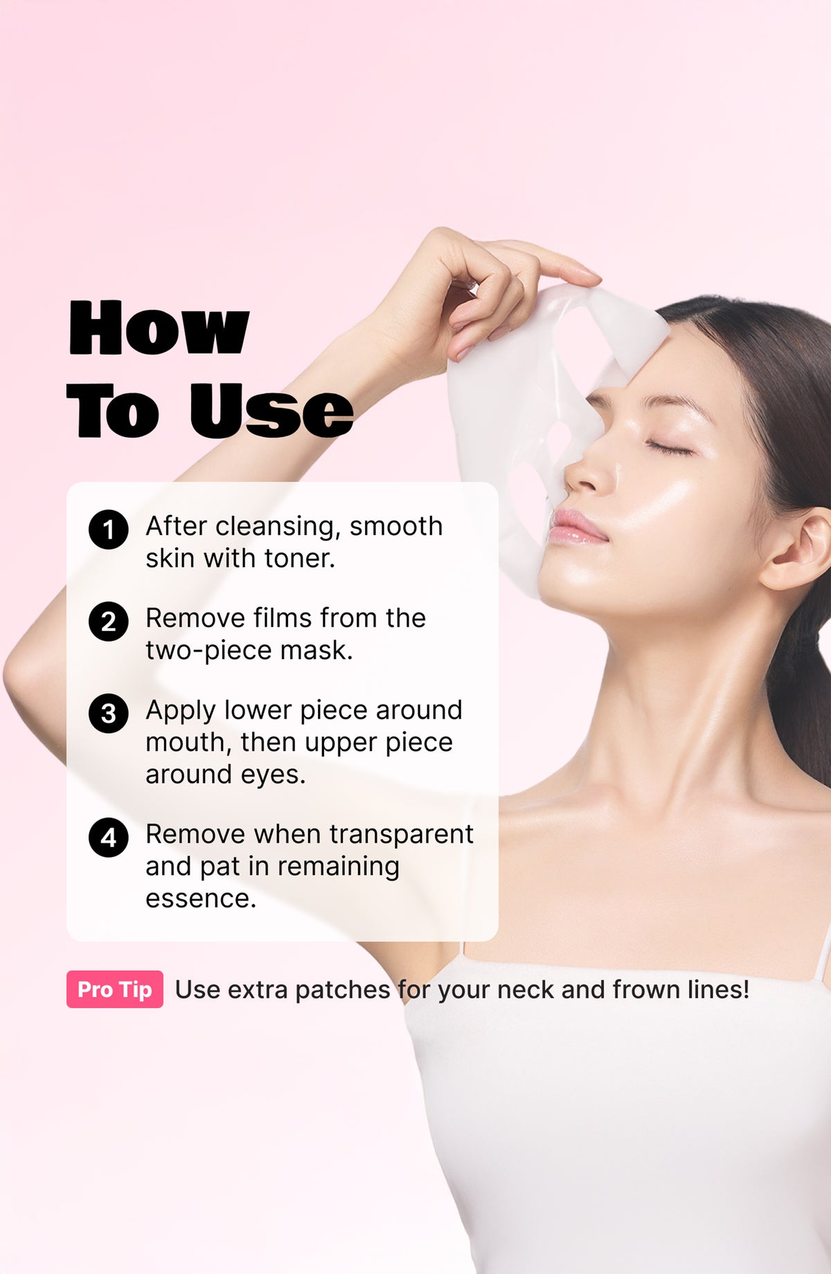 LALARECIPE Collagen Melting Gel Mask, 4D Fit, improves elasticity, smoothness for fine lines and skin texture, boosts firmness. 4 Masks Included.