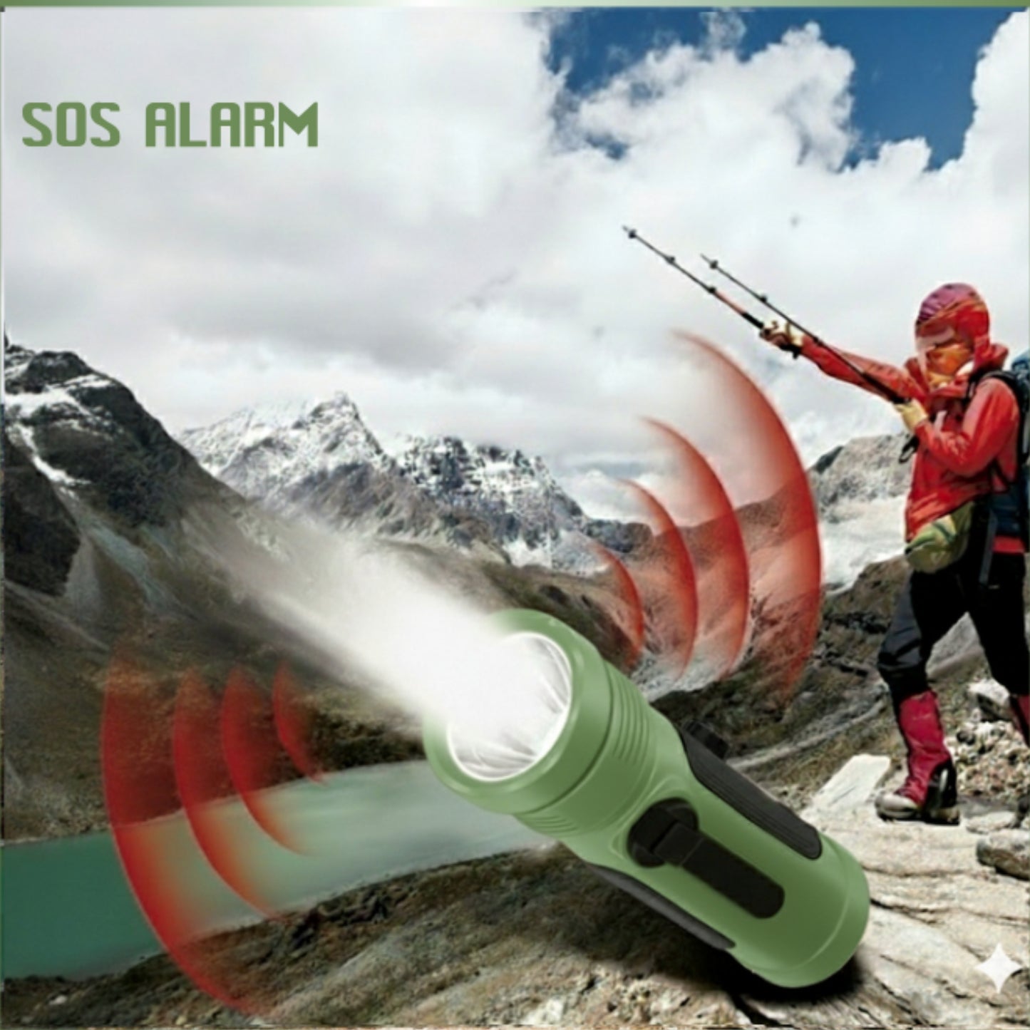 Emergency Flashlight with AM/FM/Weather Radio, Manual Crank, Solar Recharge, Desk Light, SOS, Audio Alarm
