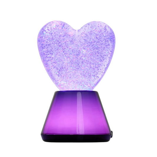 Glitter Heart / Mystic Ball Bluetooth Speaker w/ LED Lights and White Noise - Fall in love with your music all over again!