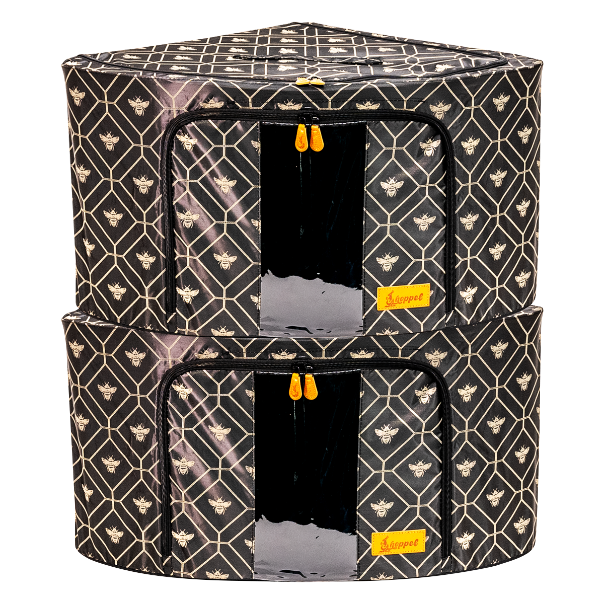 Hoppel Corner 2-Pack Collapsible Triple Entry Pop Up Storage Bin (60 liters / 14.4 gallons)