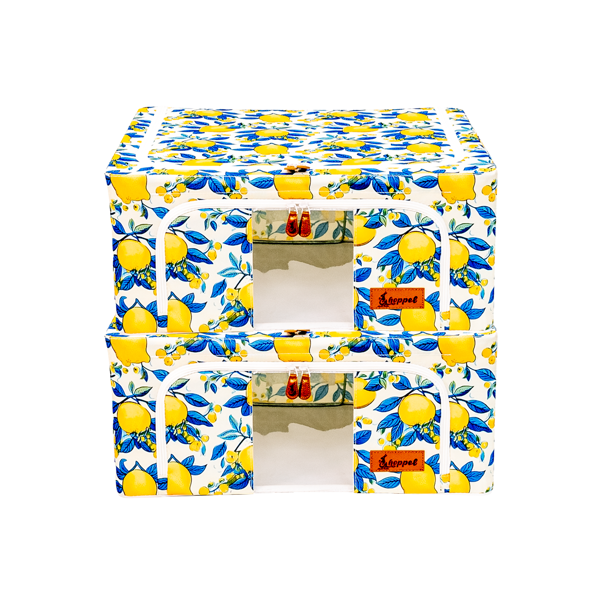 Hoppel Medium Collapsible Triple Entry Pop Up Storage Bin (44 liters / 12 gallons) - 2 Pack