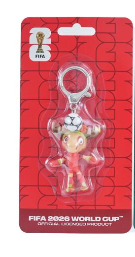 FIFA World Cup Canada Mascot Maple Keychain Figurine Official Licensed Product