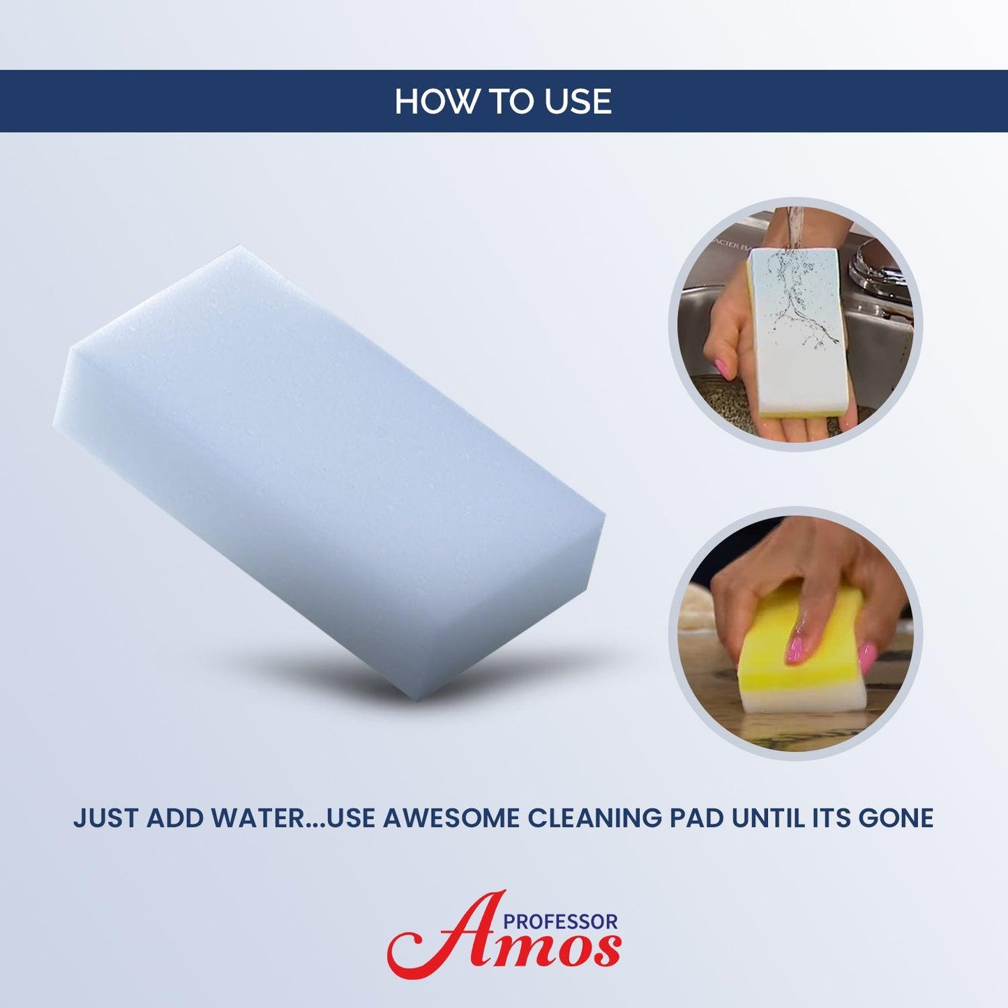 White Cleaning Pads Pack - Professor Amos USA