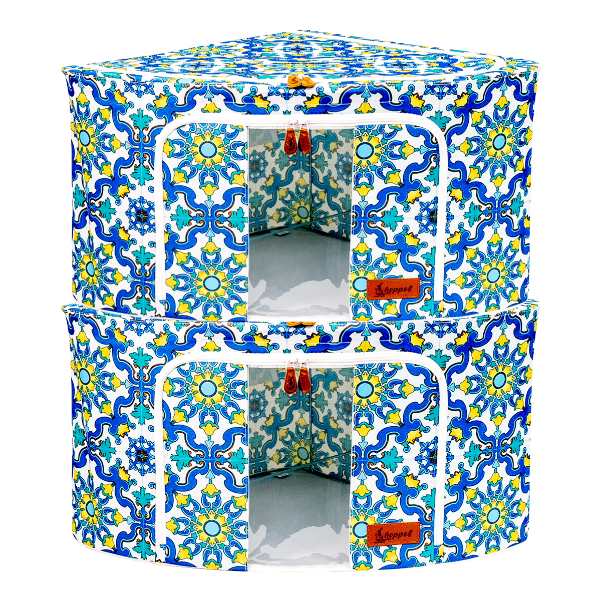 Hoppel Corner 2-Pack Collapsible Triple Entry Pop Up Storage Bin (60 liters / 14.4 gallons)