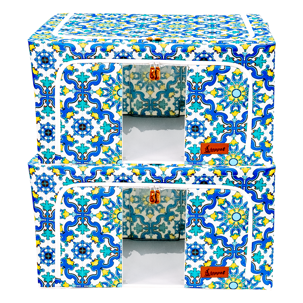 Hoppel X-Large 2-Pack Collapsible Triple Entry Pop Up Storage Bin (80 liters / 21 gallons)