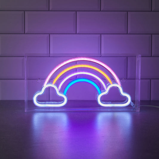Neon Art Rainbow Desktop & Wall Sign