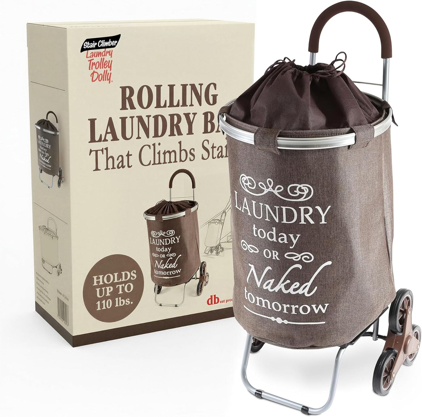dbest Products Stair Climber Laundry Bag Trolley Dolly