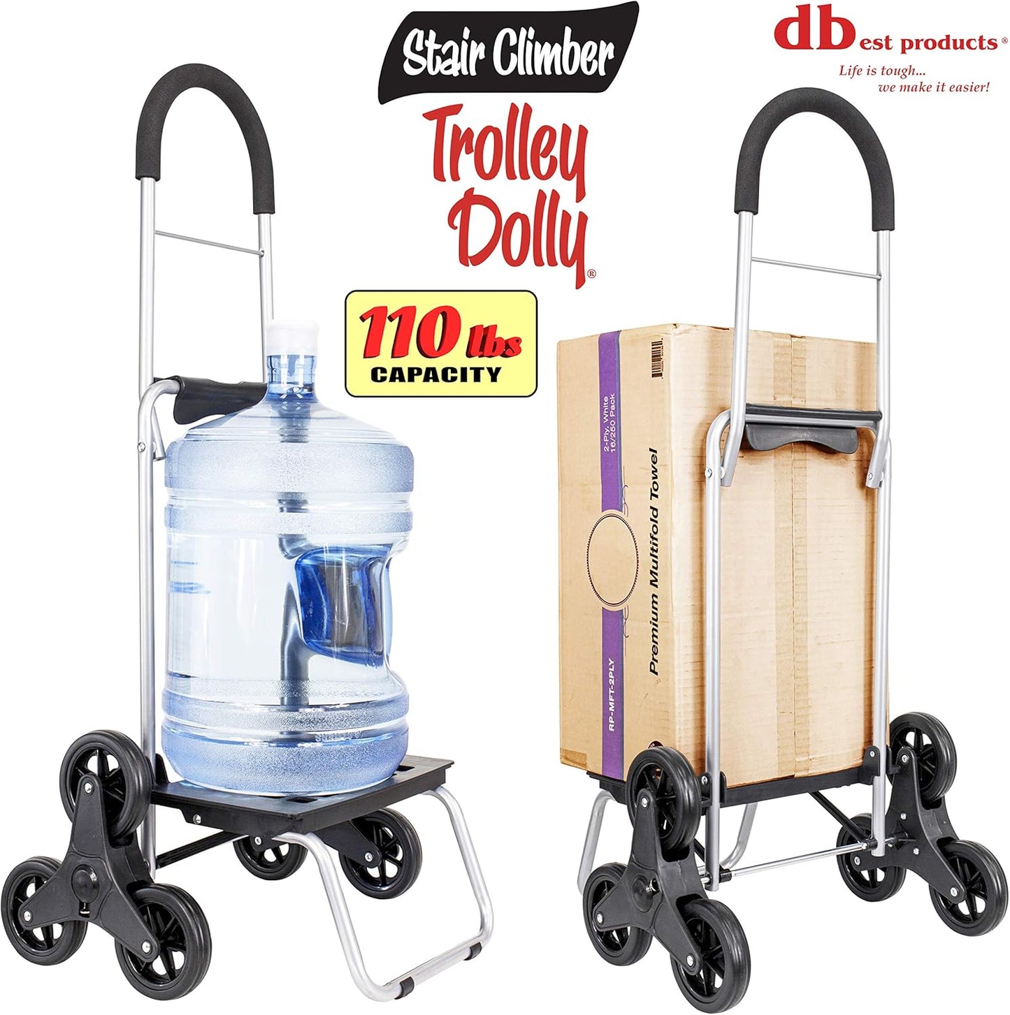 dbest products Stair Climber Trolley Dolly