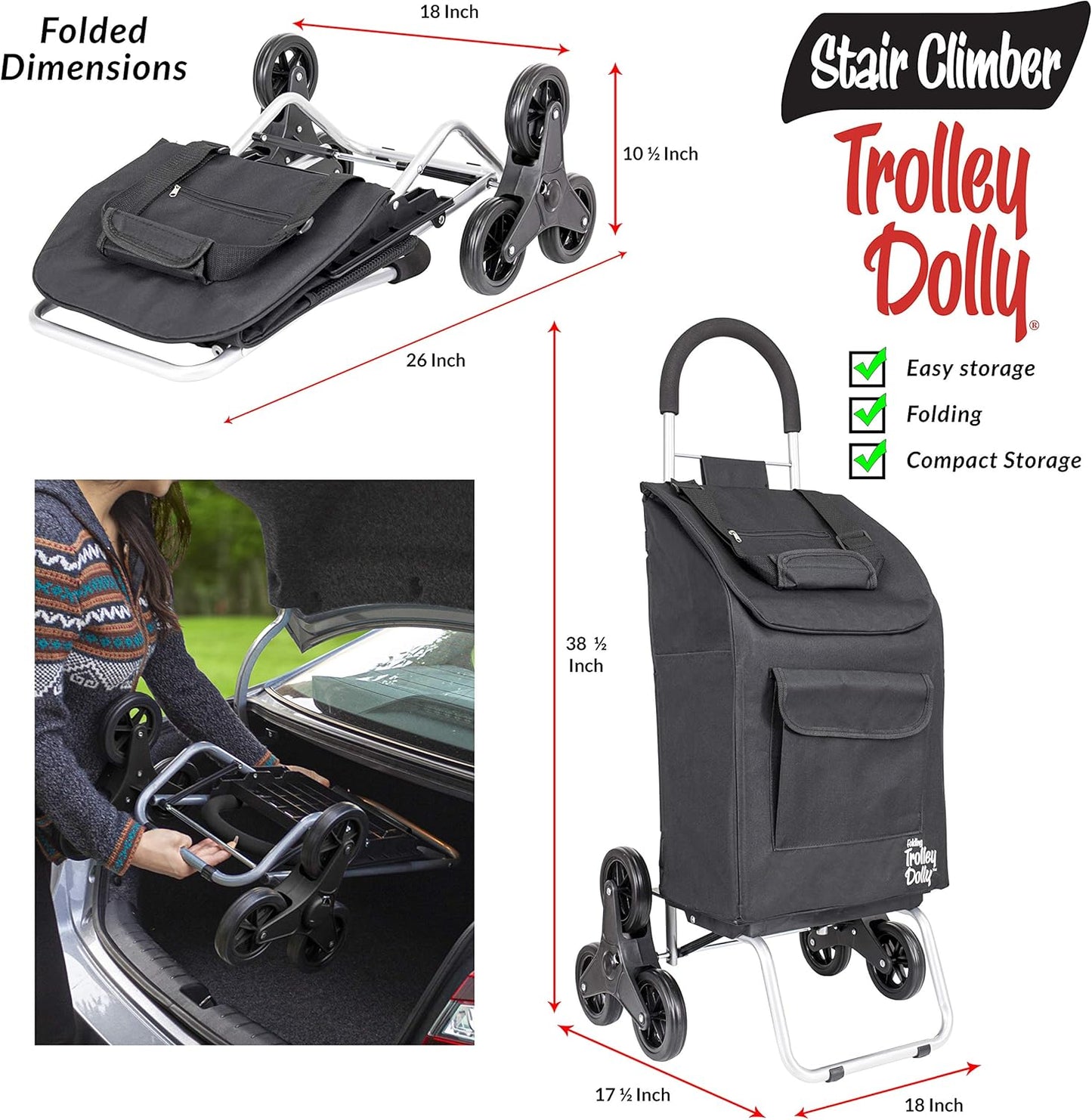 dbest products Stair Climber Trolley Dolly