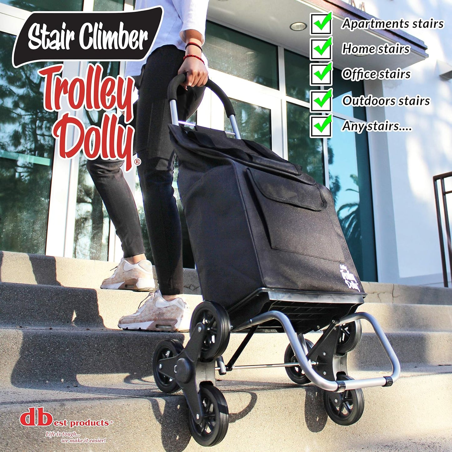 dbest products Stair Climber Trolley Dolly