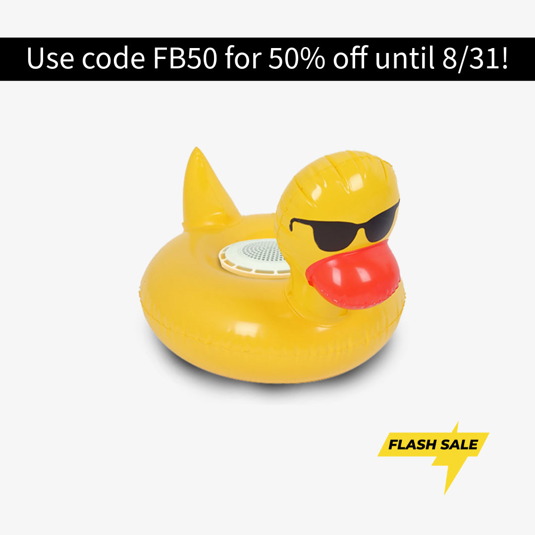 Aqua Jams Duck Bluetooth Inflatable Floating Speaker & Cup Holder