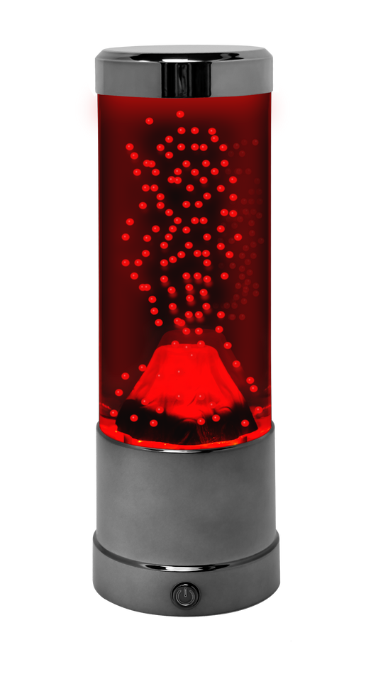 Volcano Mood Lamp With Metallic Base - Captivating Lava-Like Glow!