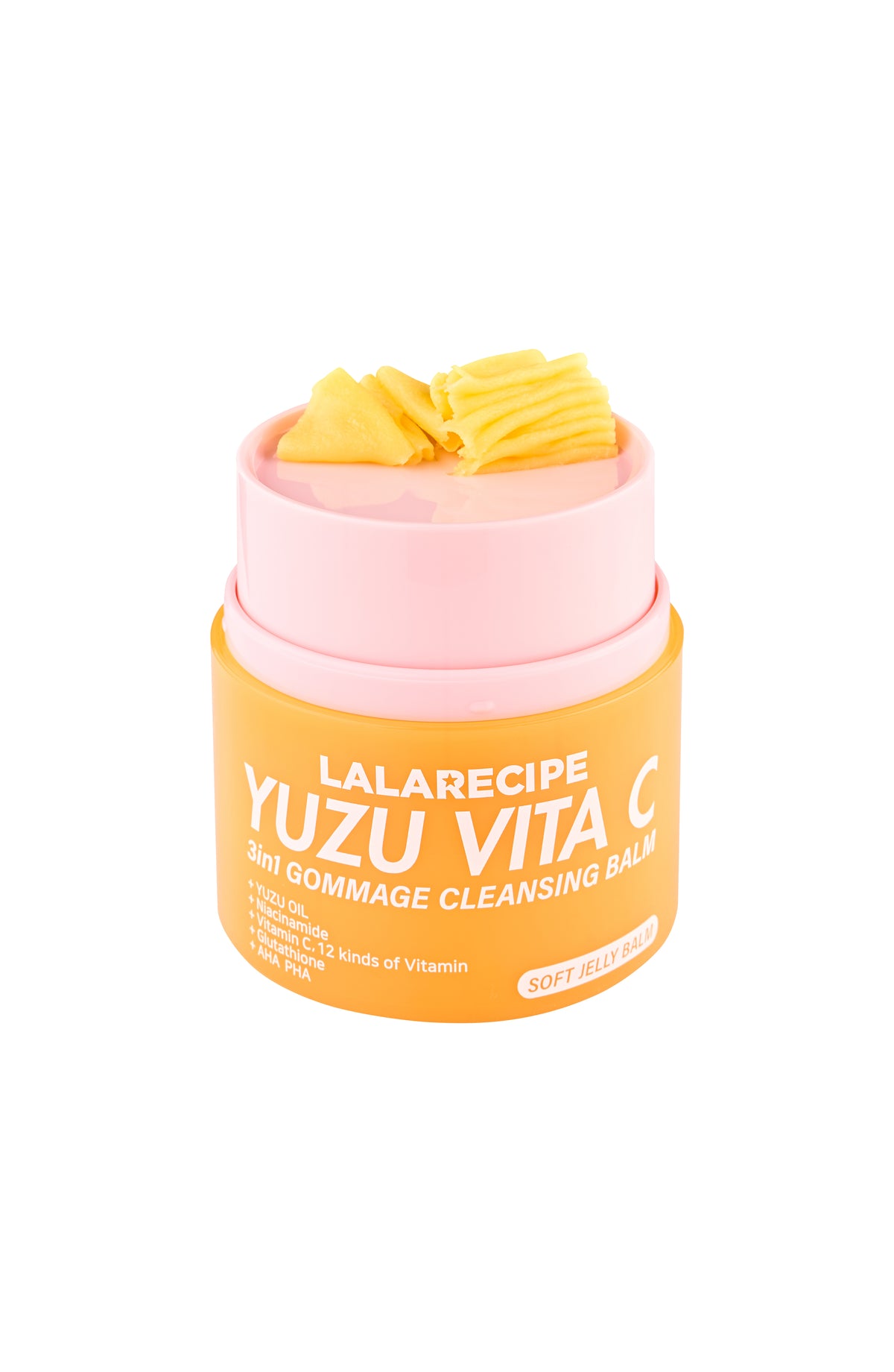 LALARECIPE Yuzu Vita C 3-in-1 Gommage Cleansing Balm, Deep Clean, Exfoliate and Support Brighter Complexion all in one.
