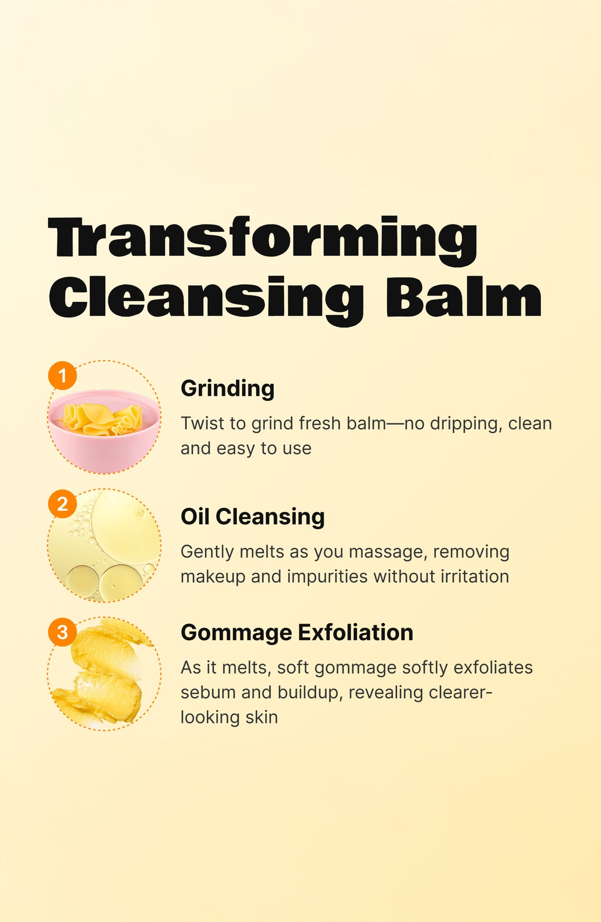 LALARECIPE Yuzu Vita C 3-in-1 Gommage Cleansing Balm, Deep Clean, Exfoliate and Support Brighter Complexion all in one.