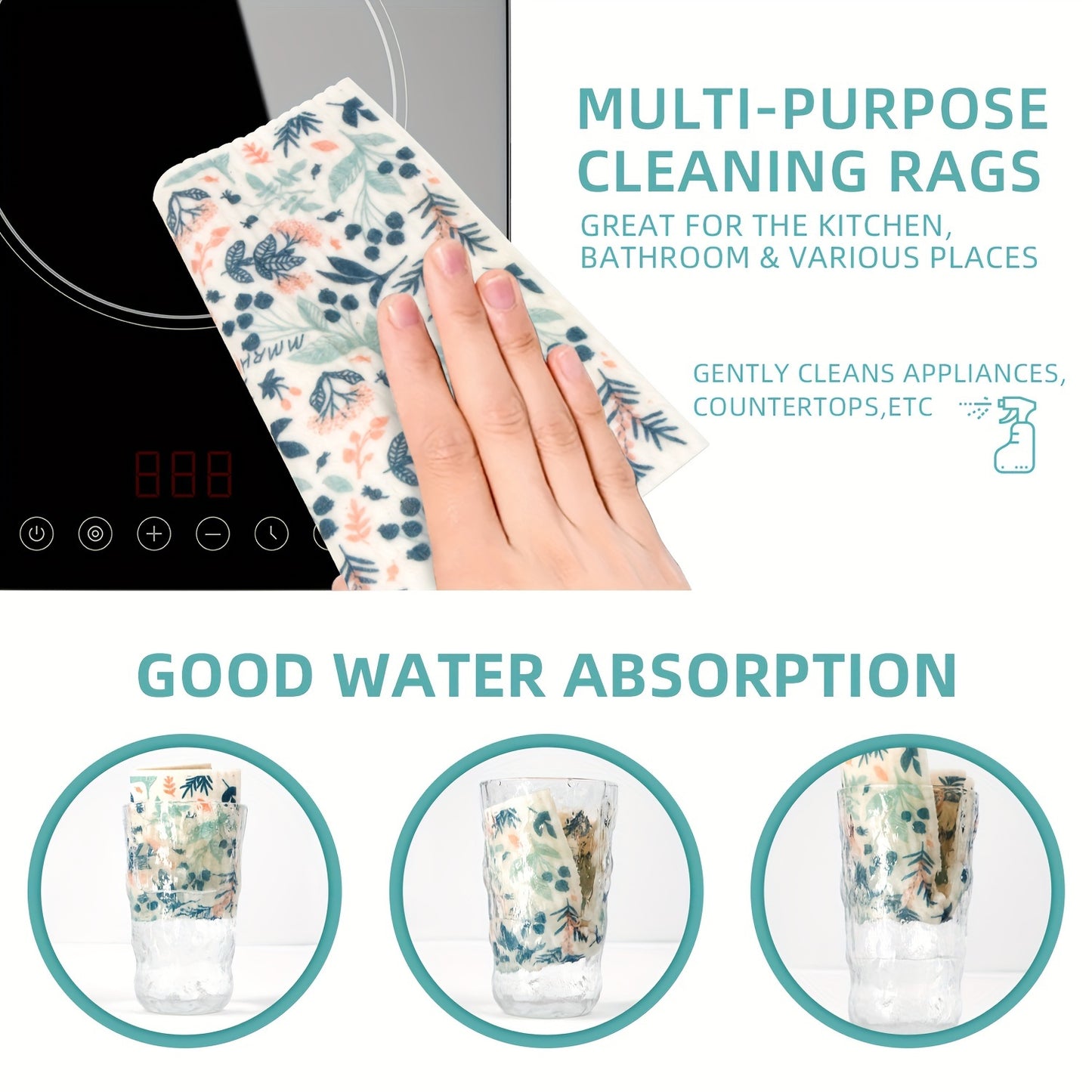 Aristo Mats Goods Swedish Towels Multi 6-Pack - Eco-Friendly Craftsmanship / Reusable & Compostable