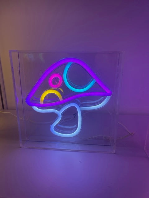 Neon Art Mushroom Desktop & Wall Sign