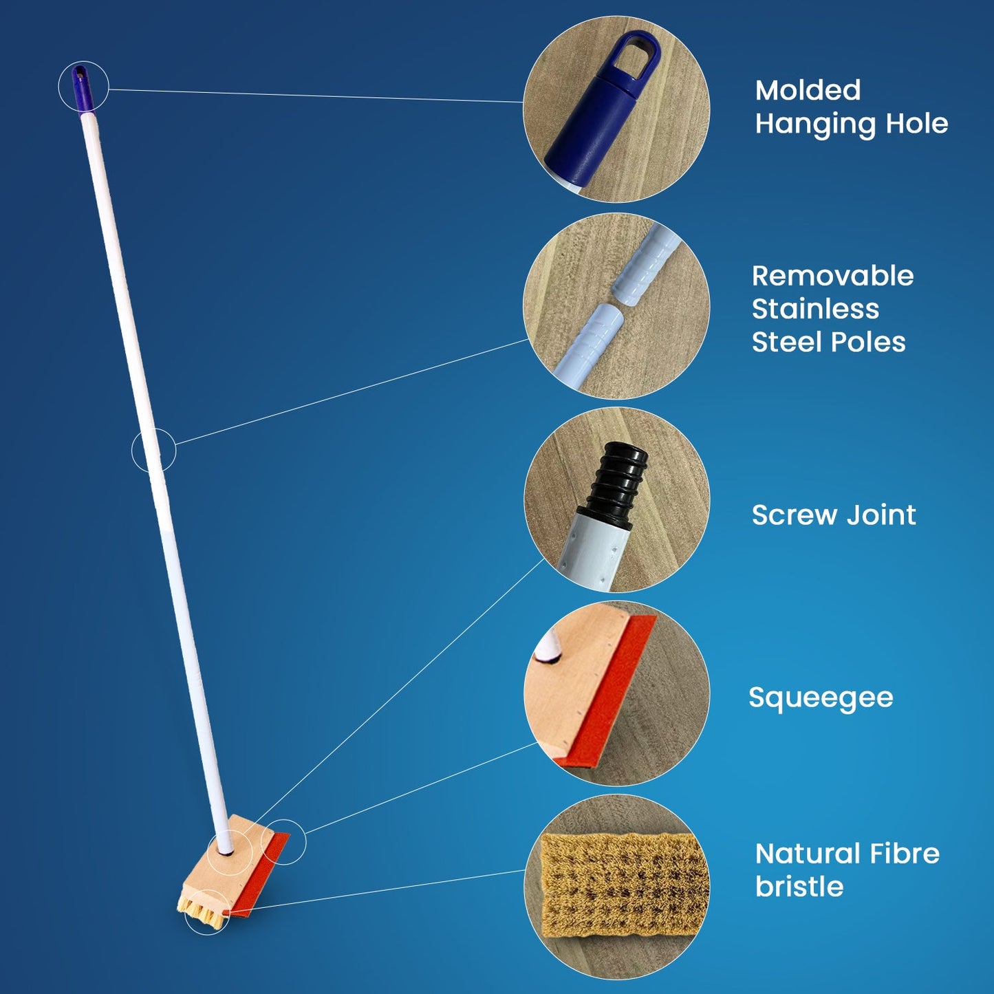 Professor Amos Tampico Brush with Squeegee - All in one